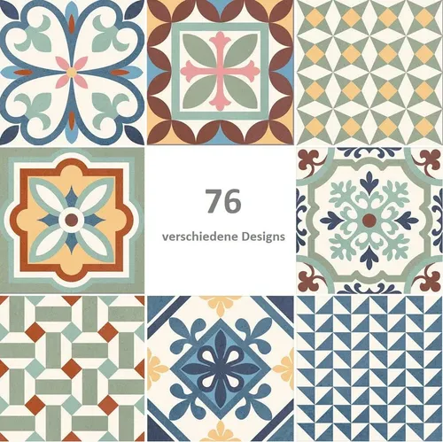 BOXTEC Bodenfliese VINTAGE MIX 16.5 x 16.5 - Fliesen für Innen- und Außenbereich, frostsicher und rutschsicher, ideal für Fußbodenheizungen mit retro-matter Optik.