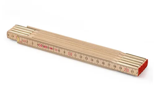 Metrie Zollstock 2m Profi 10, Natur, mit Stahlgelenken