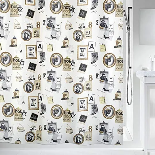 Spirella Anti-Schimmel Duschvorhang in schwarz von Spirella