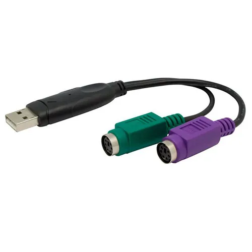 E28 USB Stecker auf 2x PS/2 PS2 Buchse Adapter Kabel Konverter für Maus Tastatur