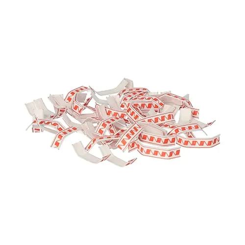 PAPSTAR Verschluss-Clips 20000, rot/weiß, drahtverstärkt - Praktische Verschluss-Clips aus drahtverstärktem Papier in rot/weiß. Ideal zum schnellen und sicheren Verschließen von Beuteln. Perfekt für kreative Deko-Ideen oder im Büro!
