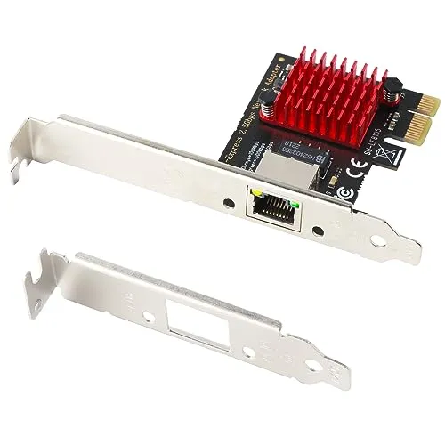 Buitrea 2,5 Gigabit PCIE Netzwerkkarte, Realtek RTL8125B 2500/1000/100Mbps 2.5GBase-T Netzwerkadapter RJ45 LAN Karte für Gaming/Office, Unterstützt Windows/Linux