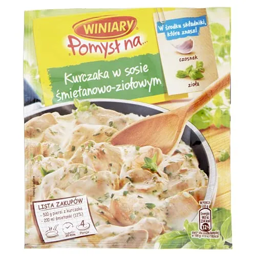 WINIARY Idee für Hüchnchen mit Kräutersahne 30g // Pomysl na kurczaka w sosie smiet-ziolowym 30g