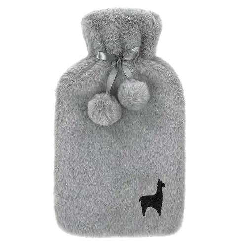 Nordstern Wärmflasche Grau mit Plüschbezug 1,8 L in grau von Nordstern