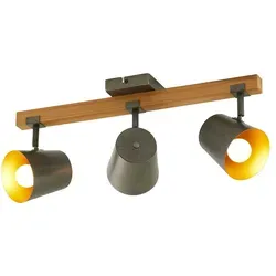 TRIO Leuchten Deckenstrahler Bell - Moderne 3-flammige Spot-Leuchte im Vintage-Stil, flexibel ausrichtbare Spots und ideal für energiesparende LED Leuchtmittel - perfekt für stilvolle Wohnräume.