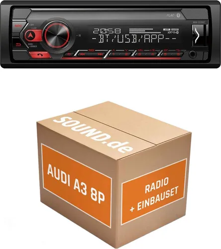 Autoradio Einbaupaket Pioneer MVH-S320BT für Audi A3 8P mit Bluetooth