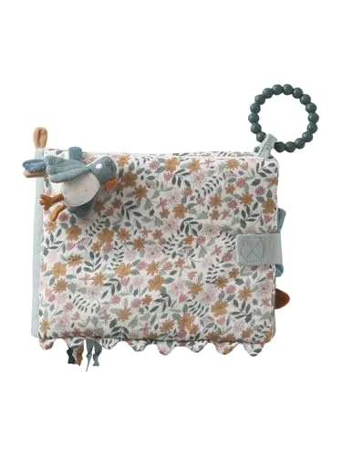 vertbaudet Schmusetuch Baby Fotobuch RETRO FLOWER in gelb von vertbaudet