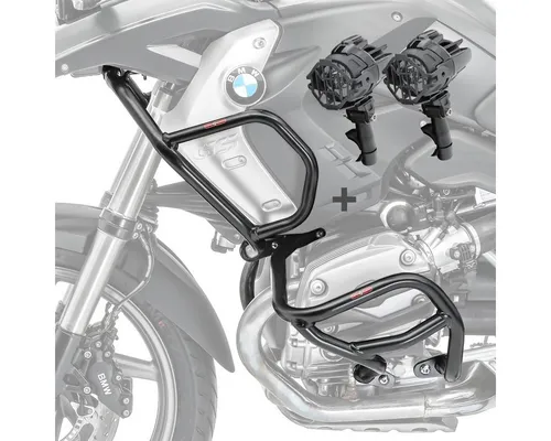 Motoguard Motor-Schutzhülle Set Sturzbügel + Scheinwerfer L2 für BMW R 1200 GS 08-12 schwarz