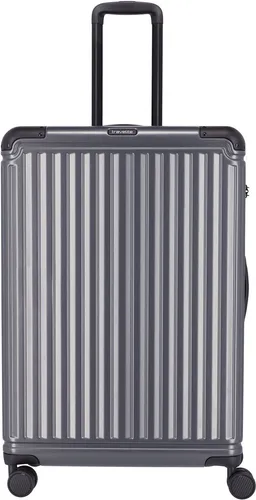 Travelite Cruise 4W Trolley L Anthrazit - großer Koffer mit robustem Design, ideal für lange Urlaube und viel Stauraum