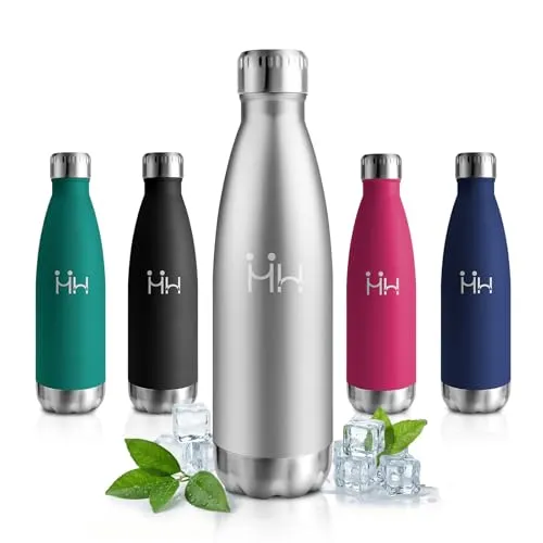Thermosflasche 750ml, Trinkflasche Edelstahl Doppelwandig, BPA-frei Wasserflasche Auslaufsicher, Kohlensäure Geeignet für Schule, Fitness, Laufen, Sprudel, Gym, Reisen