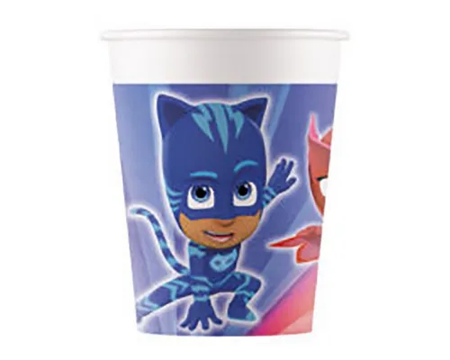 Procos Einwegbecher Pappbecher Pyjamahelden 200ml/8Stk. PEFC, 100% Papier, Pappe