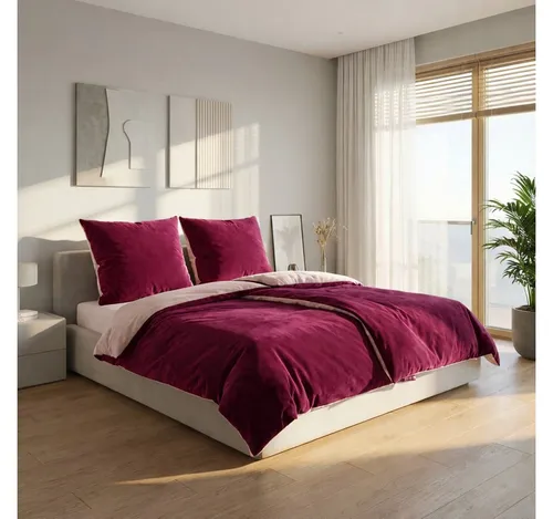 Produktbild KiNZLER Bettwäsche Cashmere Touch – 2-teilige Wendebettwäsche in Beere-Rosa