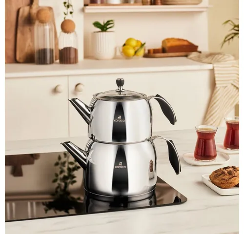 Karaca Stelly Edelstahl Teekannen-Set XL – Inox von Karaca