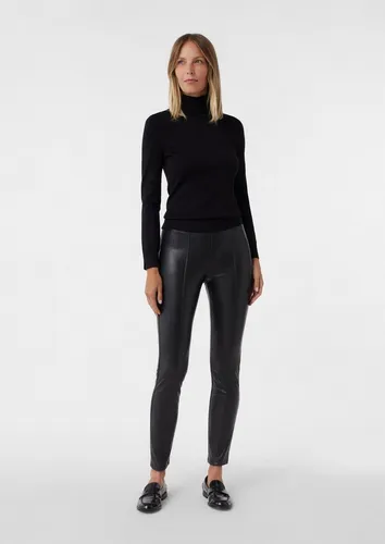 Leggings COMMA Damen in Schwarz - Stilvolle Damen-Leggings aus Lederimitat, Slim Fit mit hoher Leibhöhe. Pflegeleicht und vielseitig kombinierbar für jeden Anlass.