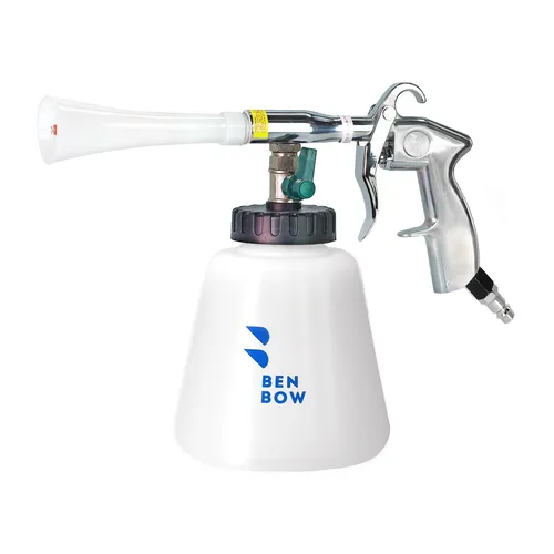 BENBOW Druckluft Reinigungspistole mit Tornado Effekt - Reinigungsmittel für effektive Autopflege. Mit Hochdruck und Tornado-Effekt entfernt diese Pistole Schmutz tief aus Polstern und Sitzen, spart Zeit und sorgt für strahlende Ergebnisse.