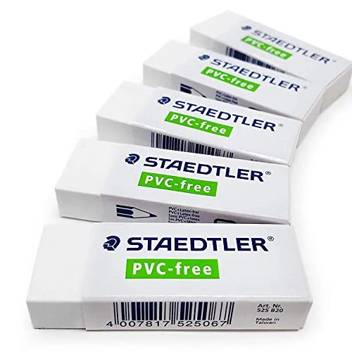 Staedtler Radiergummi PVC/Latex frei PREMIUM QUALITÄT 525 B20 5 x