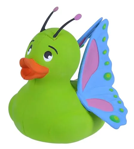 Wild Republic Rubber Duck Schmetterling - lustige Gummiente, ausgezeichnetes Badespielzeug für Babys, phthalatfrei und sicher für Kinder