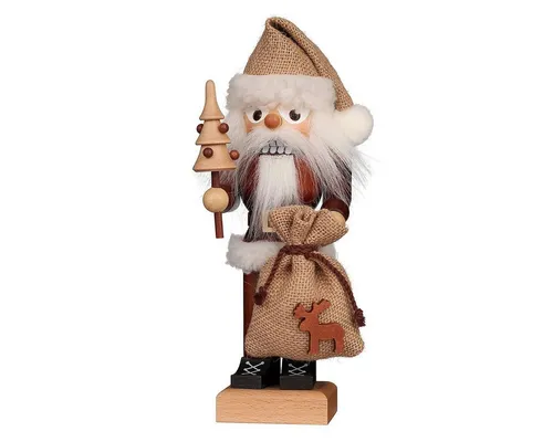Christian Ulbricht Nussknacker Weihnachtsmann natur - Nussknacker aus handgefertigtem Holz, traditionell aus dem Erzgebirge. Ideal als zeitloses Geschenk für Liebhaber klassischer Weihnachtsdekoration.