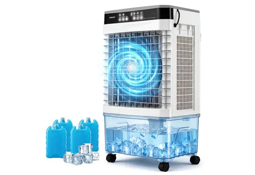 COSTWAY Ventilatorkombigerät, 3 in 1 Luftkühler mit 26L Wassertank, 12H Timer