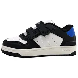 Geox J WASHIBA Boy A Sneaker, Schwarz, 27 EU - Sneaker für Jungen mit lässigem Look, atmungsaktiv und bequem, ideal für Schule und Freizeit. Praktischer Doppelklettverschluss für einfaches An- und Ausziehen.