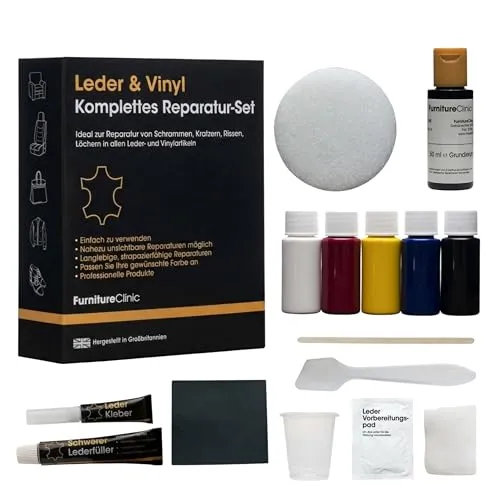 Furniture Clinic – Komplettes Lederfarbe und Reparatur Set