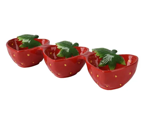 Produktbild Kaemingk 3er Set Dekoschüsseln Erdbeeren SUMMER