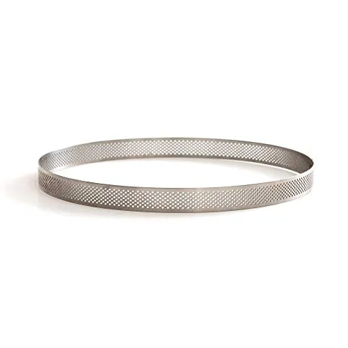DECORA 0064030 RUNDE PERFORIERTER EDELSTAHL BACKRAHMEN Ø 24 X 2 H CM, Silber