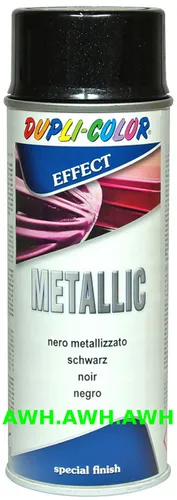 1x400ml Lackspray Metalliklack Sprühlack metalleffekt Metallic Acryllack Schwarz
