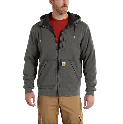 Carhartt Kapuzen Sweatshirt Wind Fighter - Anthrazit, Größe S - Sweatshirt für Herren mit winddichtem Vlies und wasserabweisendem Finish. Ideal für windige Tage dank Wind Fighter-Technologie und verstellbarer Kapuze.