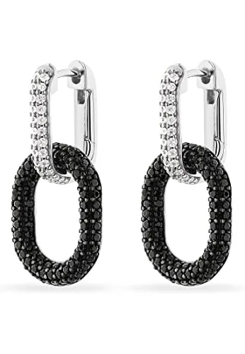 JETTE Damen-Creolen 925er Silber mit Zirkonia von JETTE