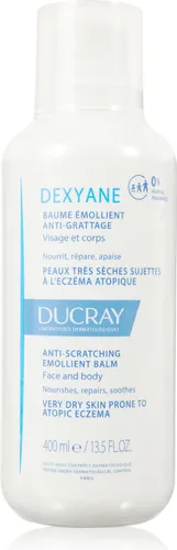 Dexyane Emollient Balsam 400ml - Linderung bei Juckreiz - Verschiedene Badeprodukte, pflegt intensiv die Haut und lindert effektiv Juckreiz durch hochwertige Inhaltsstoffe wie Sheabutter und Kakaobutter.