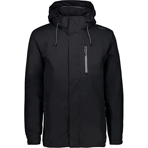 CMP MAN Jacket Zip Hood mit Ventilation in Antrazit (U423) - 50 - Funktionsjacke für Herren, ideal für Alltag und Outdoor. Ultraleichtes, wasserfestes Ripstop-Gewebe mit abnehmbarer Kapuze und praktischen Taschen.