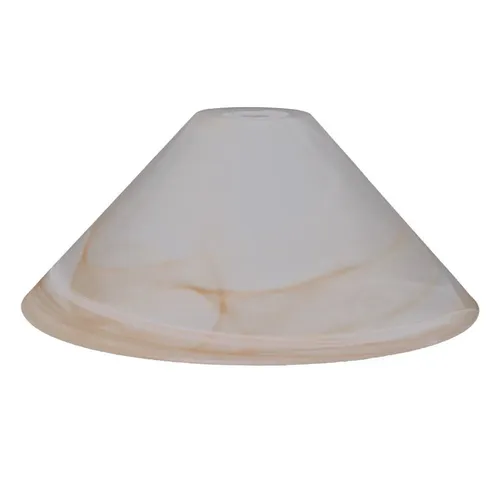 Schusterschirm weiß amber Vestaschirm Ø 300mm - Lampenschirm aus alabasterweißem Glas mit amberfarbenen Schlieren, ideal für die Umgestaltung von Tisch-, Steh- und Pendelleuchten. Verleihen Sie Ihrer Lampe neuen Charme mit diesem flexiblen Ersatzglas.