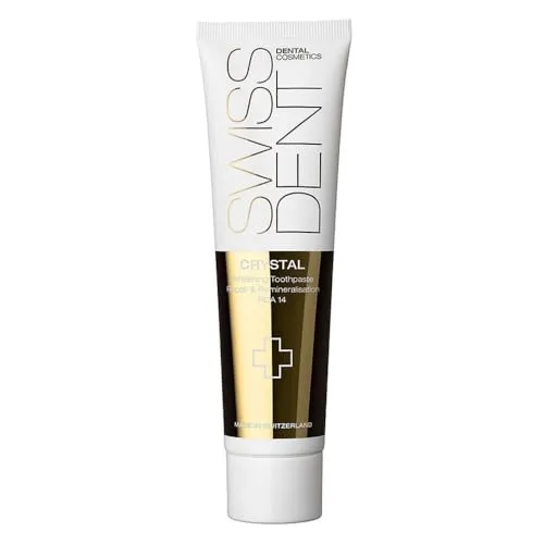SWISSDENT Crystal Repair & Whitening Zahncreme 100 ml - Zahnpasten, fortschrittliche Formel für strahlend weiße Zähne und effektive Reparatur von Zahnschäden.
