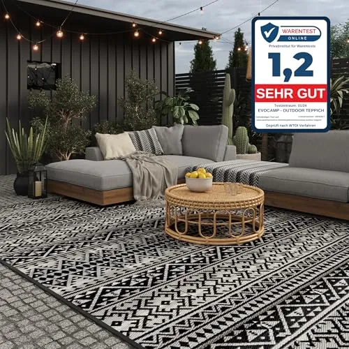 EVOCAMP Outdoor Teppich 270x300 cm in schwarz von EVOCAMP