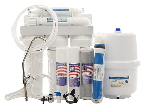 Stufen System Umkehrosmose Anlage Wasserfilter 5-Stufig - Wasserfiltersysteme mit 5-stufiger Umkehrosmose zur effektiven Bakterienentfernung, ideal für Haushalt und Gewerbe. Garantiert reines Wasser für Ihre Gesundheit!