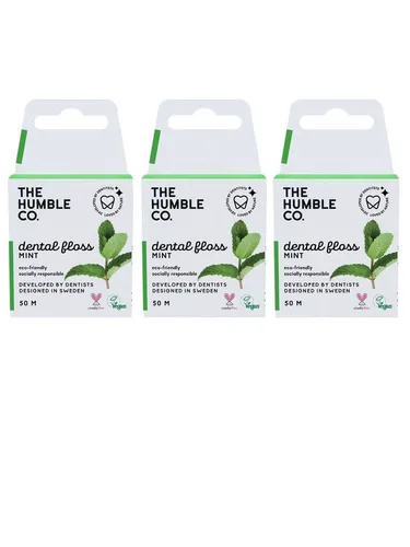 The Humble Co. Zahnseide 3x Humble Dental Floss Zahnseide, Minze 3x 50 m
