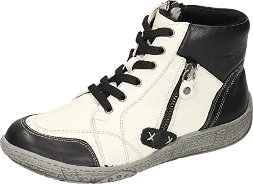 Manitu Damen Boots 40 EU - Rutschfeste Wanderschuhe - Wanderschuhe mit Schnürung und Reißverschluss, aus echtem Leder, rutschfester TR-Sohle für optimale Griffigkeit auf jedem Terrain.