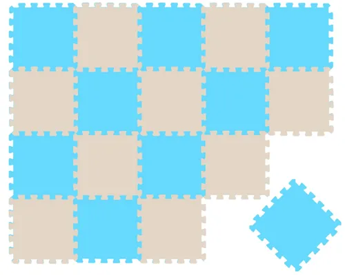 LittleTom 18 Teile Spielmatte - Puzzlematte für Babys, 100% weichmacherfrei und isolierend. Ideal für kalte Böden, bietet Schutz vor Hausstaub und Milben, mit rutschfester Oberfläche für sicheres Spielen.