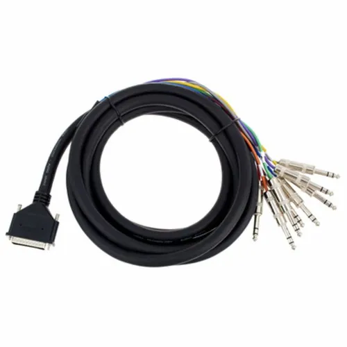 Hosa DTP-804 Balanced Snake - Multicore Kabel mit 8 symmetrischen Klinkensteckern, farbcodierte Kanäle für einfache Identifizierung und hochwertige Materialien für unverfälschte Klangqualität.
