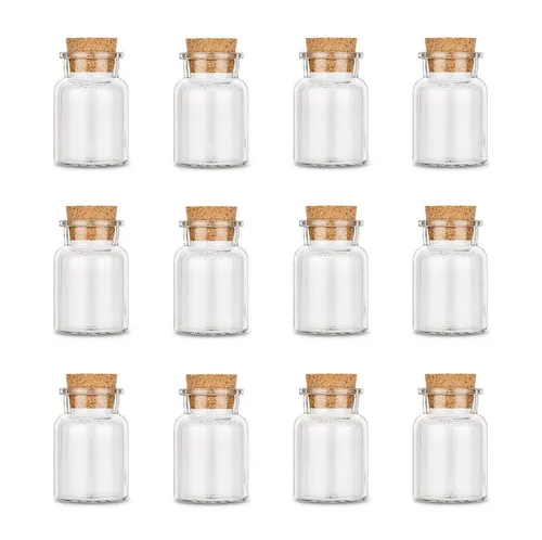 Ankerkraut Gewürzbehälter Leeres Korkenglas, klein, Glas + Korken, (12-tlg), mit Korken
