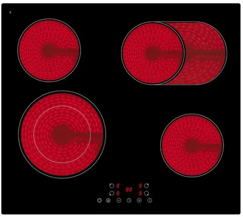 PKM Glaskeramik-Kochfeld KF4 2KB 60 cm autark rahmenlos