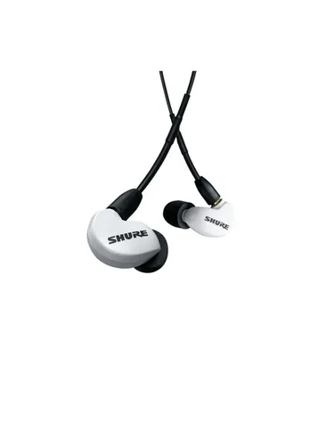 Shure AONIC 215 - White - Kabelgebundene In-Ear Kopfhörer mit durchscheinendem Design, ideal für klare Anrufe und Musikgenuss.