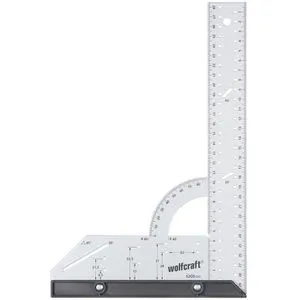 Wolfcraft Anschlagwinkel 5205000, aus Metall, Universalwinkel mit wechselbaren Anschlag, 300mm