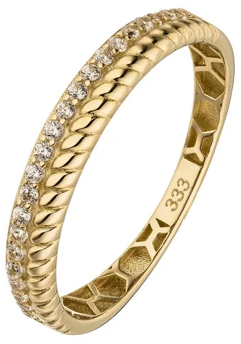 JOBO Goldring Ring Damenring, 333 Gold mit 22 Zirkonia