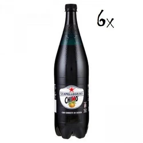 San Pellegrino Chinotto - Italienisches Softdrink-Getränk, 1,25 L - Erfrischendes italienisches Softdrink in praktischer 6er-Packung, ideal für Aperitifs und Snacks, mit einzigartigem Chinotto-Geschmack.