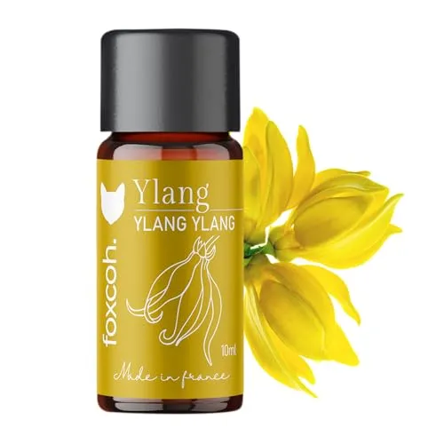 FoxCoh, Ylang-Ylang 10ml, Ätherisches Öl (Parfumkonzentrat) – Diffusion, Kosmetik, Massage, Aromabad – DIY Kerze, Seife, Creme, Öl, Lotion – Haut Haare