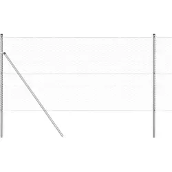 vidaXL Zaun Set aus verzinktem Stahl, 2er Set 25 x 1,2 m - Gartenzäune aus langlebigem verzinktem Stahl, wetterfest und ideal zum Schutz von Gärten und Außenbereichen. Einfache Montage für schnellen Aufbau!
