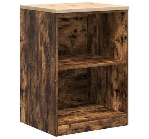 vidaXL Garagen-Aufbewahrungsschrank Räuchereiche - Robuster Schrank aus Kiefernholz mit 2 Ablagefächern für optimale Werkzeugorganisation. Ideal für Garage, Werkstatt oder Lagerraum.