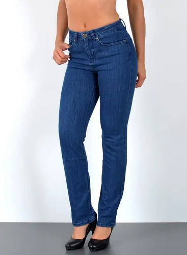 ESRA Straight-Jeans Premium High Waist Damen - Modische High Waist Jeans für Damen im Straight Fit, aus elastischem Material für optimalen Tragekomfort. Ideal für lässige Outfits und vielseitig kombinierbar.